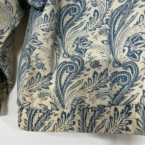 Vintage 80s LAVON Denim print paisley zip up jacket small Rare women’s - Picture 10 of 13